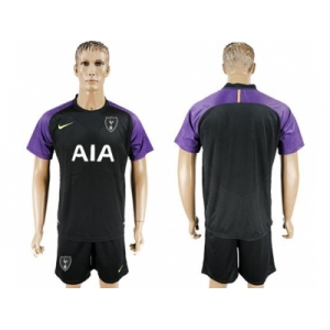 Tottenham Hotspur Blank Black Goalkeeper Soccer Club Jersey