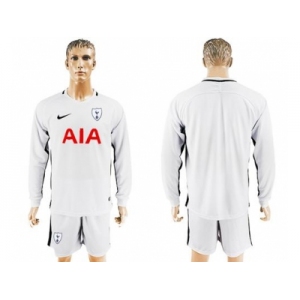 Tottenham Hotspur Blank Home Long Sleeves Soccer Club Jersey