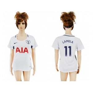 Women's Tottenham Hotspur #11 Lamela Home Soccer Club Jersey