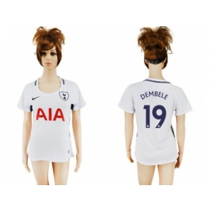 Women's Tottenham Hotspur #19 Dembele Home Soccer Club Jersey