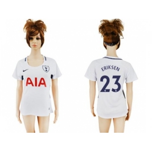 Women's Tottenham Hotspur #23 Eriksen Home Soccer Club Jersey