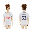 Women's Tottenham Hotspur #33 Davies Home Soccer Club Jersey