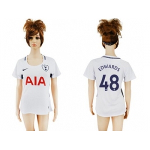 Women's Tottenham Hotspur #48 Edwards Home Soccer Club Jersey