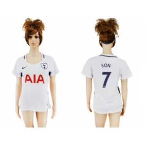 Women's Tottenham Hotspur #7 Son Home Soccer Club Jersey