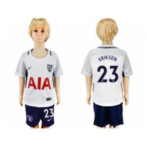 Tottenham Hotspur #23 Eriksen Home Kid Soccer Club Jersey