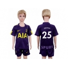 Tottenham Hotspur #25 Onomah Sec Away Kid Soccer Club Jersey