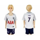 Tottenham Hotspur #7 Son Home Kid Soccer Club Jersey