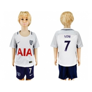 Tottenham Hotspur #7 Son Home Kid Soccer Club Jersey
