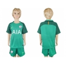 Tottenham Hotspur Blank Green Goalkeeper Kid Soccer Club Jersey