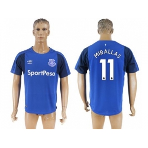 Everton #11 Mirallas Home Soccer Club Jersey1