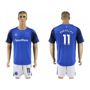 Everton #11 Mirallas Home Soccer Club Jersey