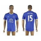 Everton #15 Distin Home Soccer Club Jersey1