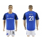 Everton #21 Besic Home Soccer Club Jersey