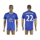 Everton #22 Pienaar Home Soccer Club Jersey1