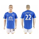 Everton #22 Pienaar Home Soccer Club Jersey