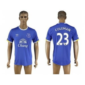 Everton #23 Coleman Home Soccer Club Jersey3