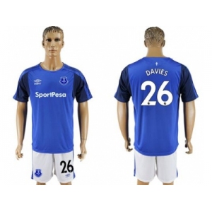 Everton #26 Davies Home Soccer Club Jersey