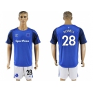 Everton #28 Dowell Home Soccer Club Jersey