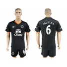 Everton #6 Jagielka Away Soccer Club Jersey