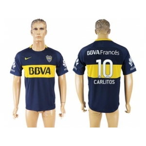 Boca Juniors #10 Carlitos Home Soccer Club Jersey1