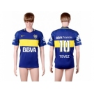 Boca Juniors #10 Tevez Home Soccer Club Jersey