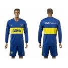 Boca Juniors Blank Home Long Sleeves Soccer Club Jersey