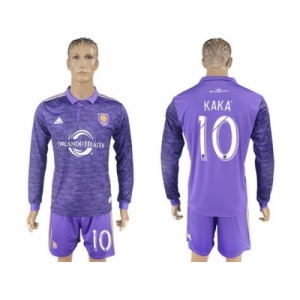 Orlando City SC #10 Kaka Home Long Sleeves Soccer Club Jersey