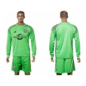 Orlando City SC Blank Green Long Sleeves Goalkeeper Soccer Club Jersey