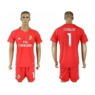 Real Madrid #1 I Casillas Red Goalkeeper Soccer Club Jersey