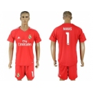 Real Madrid #1 Navas Red Goalkeeper Soccer Club Jersey