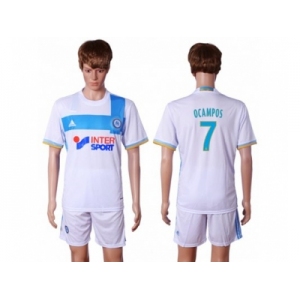 Marseille #7 Ocampos Home Soccer Club Jersey1