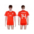 Wales #14 Edwards Red Home Soccer Club Jersey