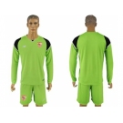 Sevilla Blank Green Goalkeeper Long Sleeves Soccer Club Jersey