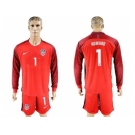 USA #1 Howard Away Long Sleeves Soccer Country Jersey