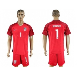 USA #1 Howard Away Soccer Country Jersey2