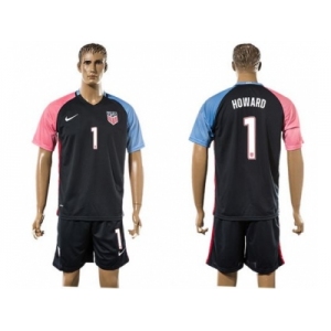 USA #1 Howard Away Soccer Country Jersey3