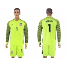 USA #1 Howard Green Long Sleeves Goalkeeper Soccer Country Jersey1