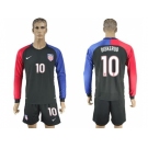 USA #10 Diskerud Away Long Sleeves Soccer Country Jersey1