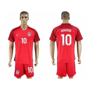 USA #10 Diskerud Away Soccer Country Jersey2