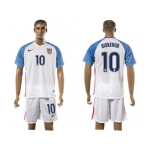 USA #10 Diskerud Home Soccer Country Jersey1