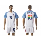 USA #10 Diskerud White Rainbow Soccer Country Jersey