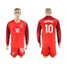 USA #10 Donovan Away Long Sleeves Soccer Country Jersey