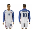 USA #10 Donovan Home Long Sleeves Soccer Country Jersey