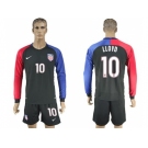 USA #10 LLOYD Away Long Sleeves Soccer Country Jersey1