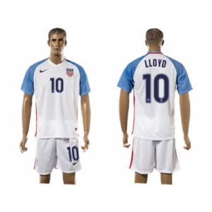 USA #10 Lloyd Home Soccer Country Jersey