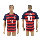 USA #10 Pulisic Away Soccer Country Jersey