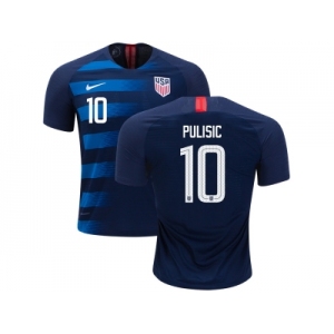 USA #10 Pulisic Away Soccer Country Jersey