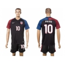 USA #10 Pulisic Black Soccer Country Jersey