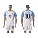 USA #10 Pulisic Home Soccer Country Jersey