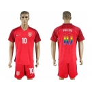 USA #10 Pulisic Red Rainbow Soccer Country Jersey